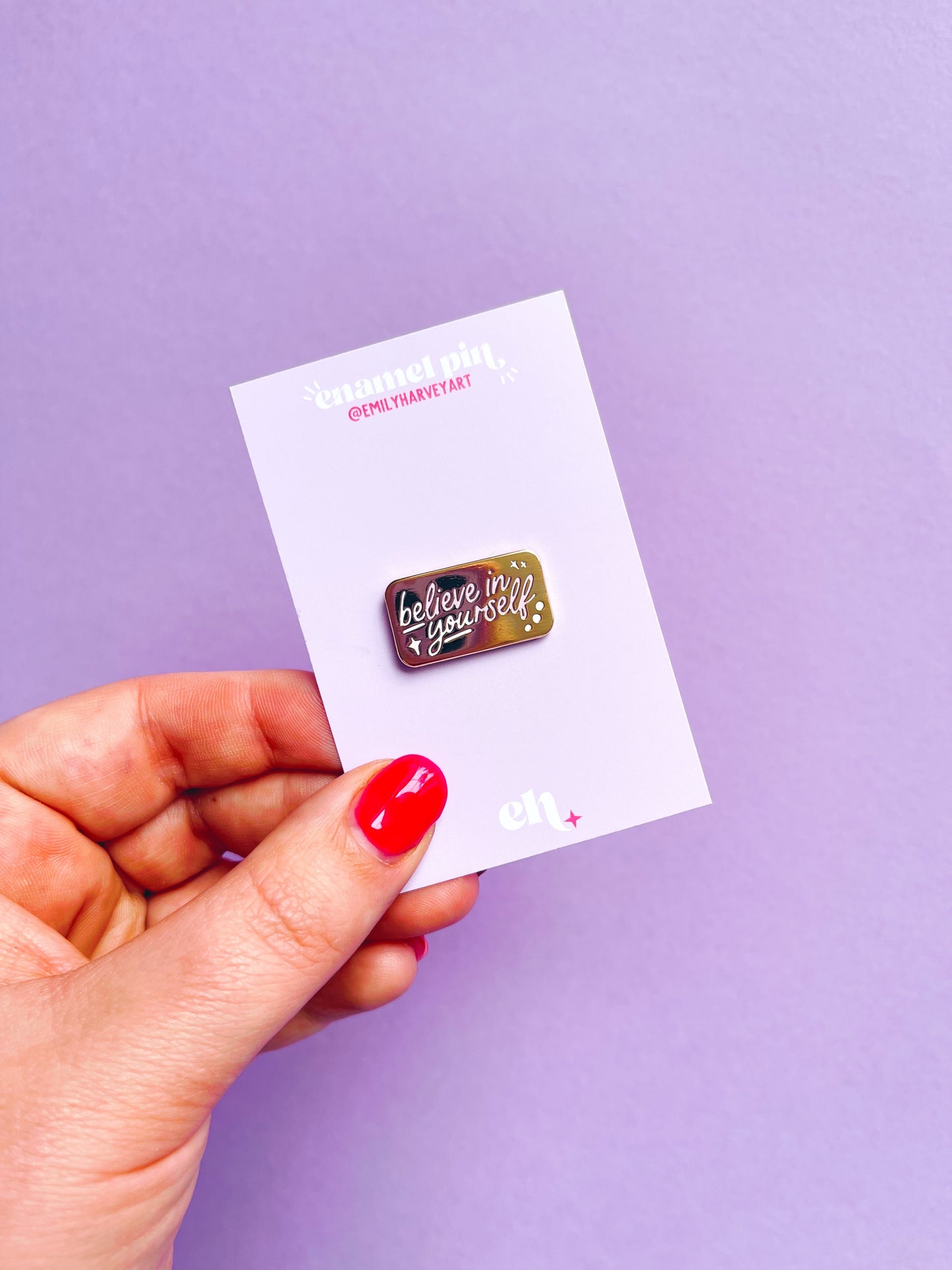 Believe in Yourself Gold Enamel Mini Pin