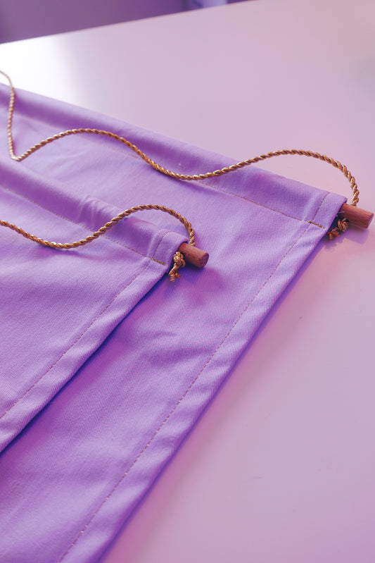 Lilac and Gold Embroidered Enamel Pin Banner