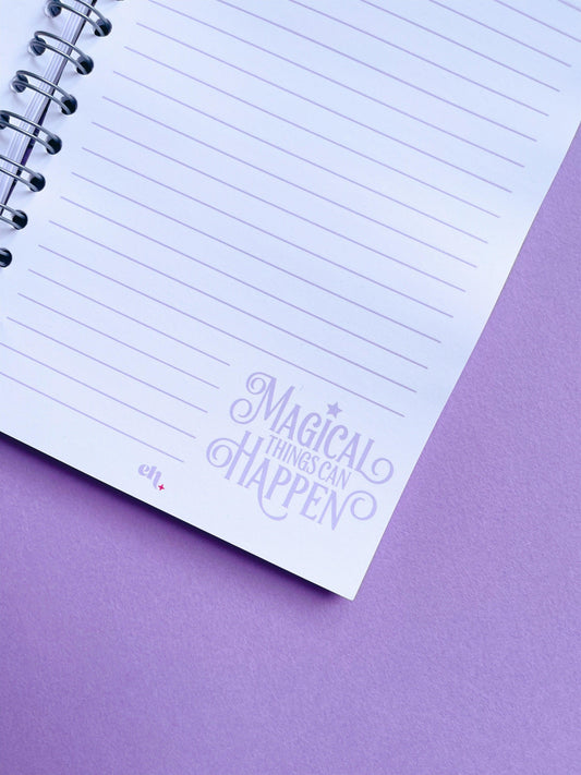 Magical Things Can Happen Spiral Lined Notebook - Emily Harvey Art