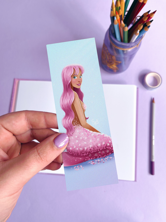 Blossom Mermaid Illustrated Bookmark