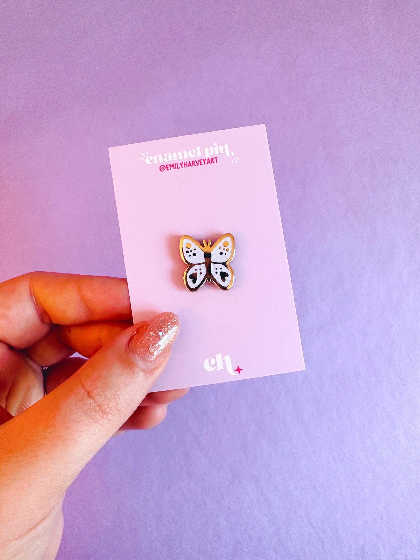 Butterfly Mini Enamel Pin - Emily Harvey Art
