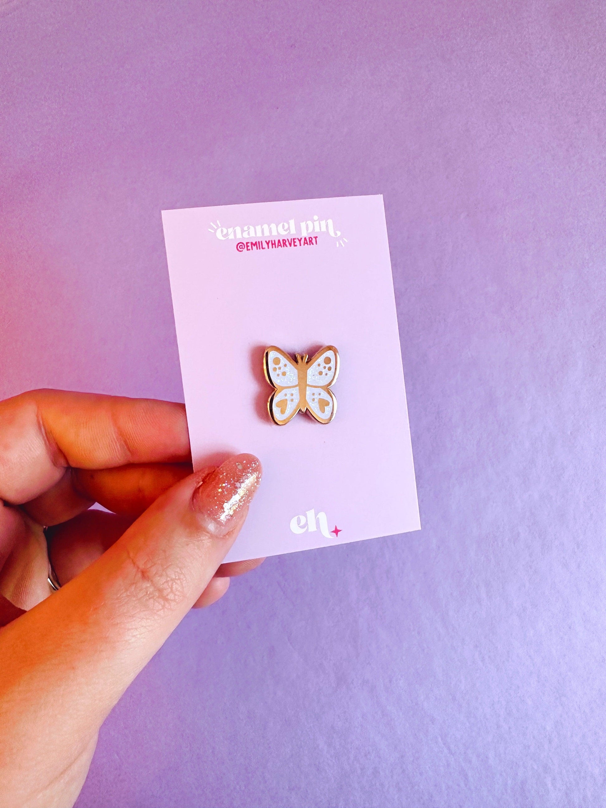 Butterfly Mini Enamel Pin - Emily Harvey Art