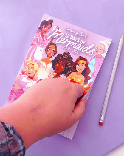 12 Days of Mermaids Colouring Book