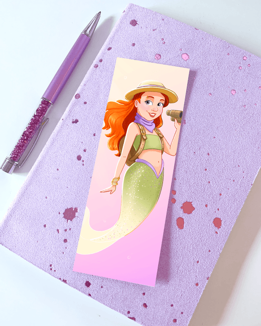 Safari Mermaid Illustrated Bookmark - Emily Harvey Art