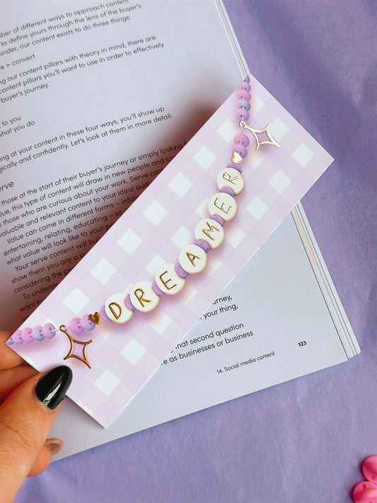 Dreamer Bracelet Gold Foiled Bookmark
