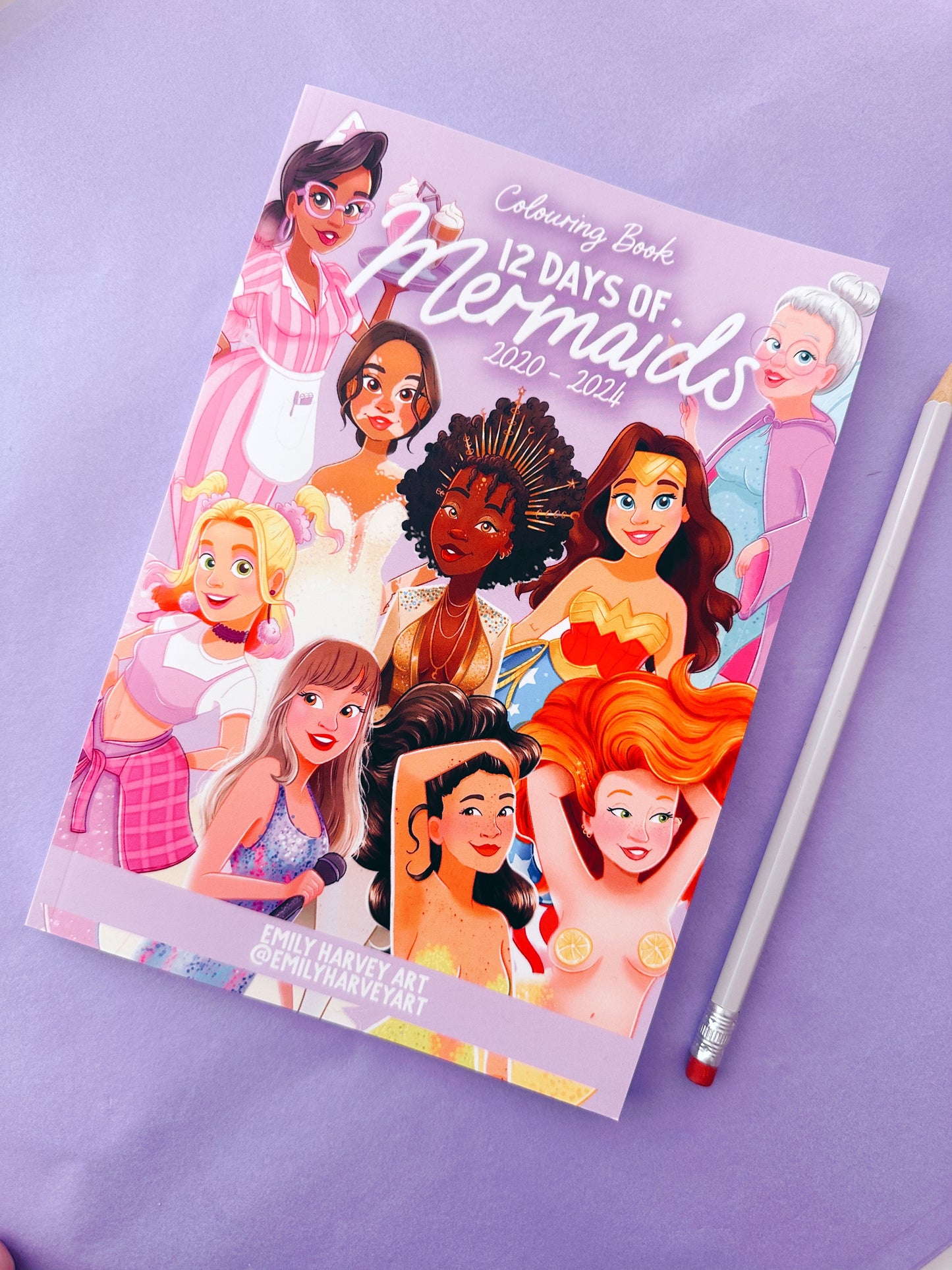 12 Days of Mermaids Colouring Book