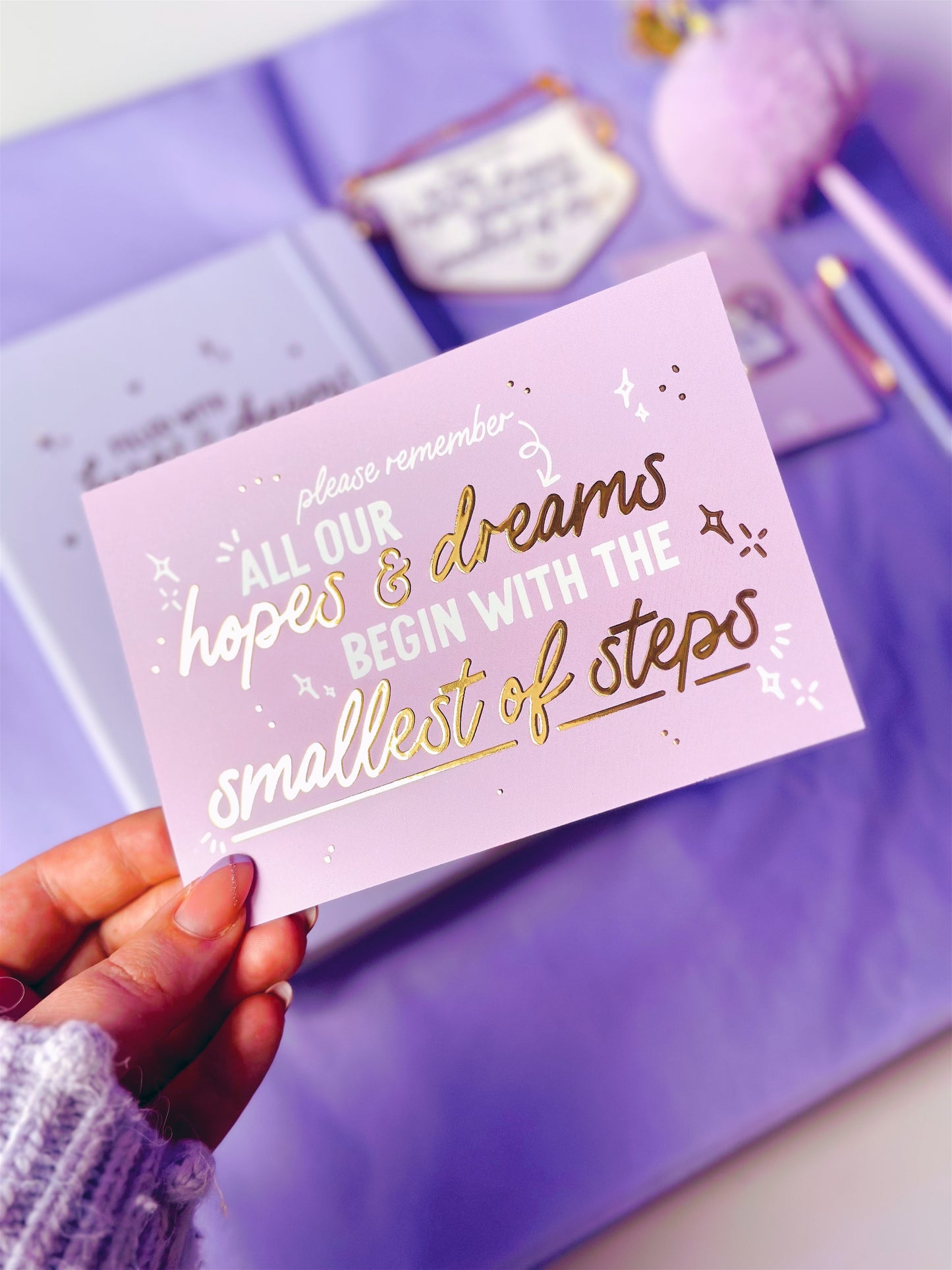Hopes & Dreams Foiled A6 Postcard Print