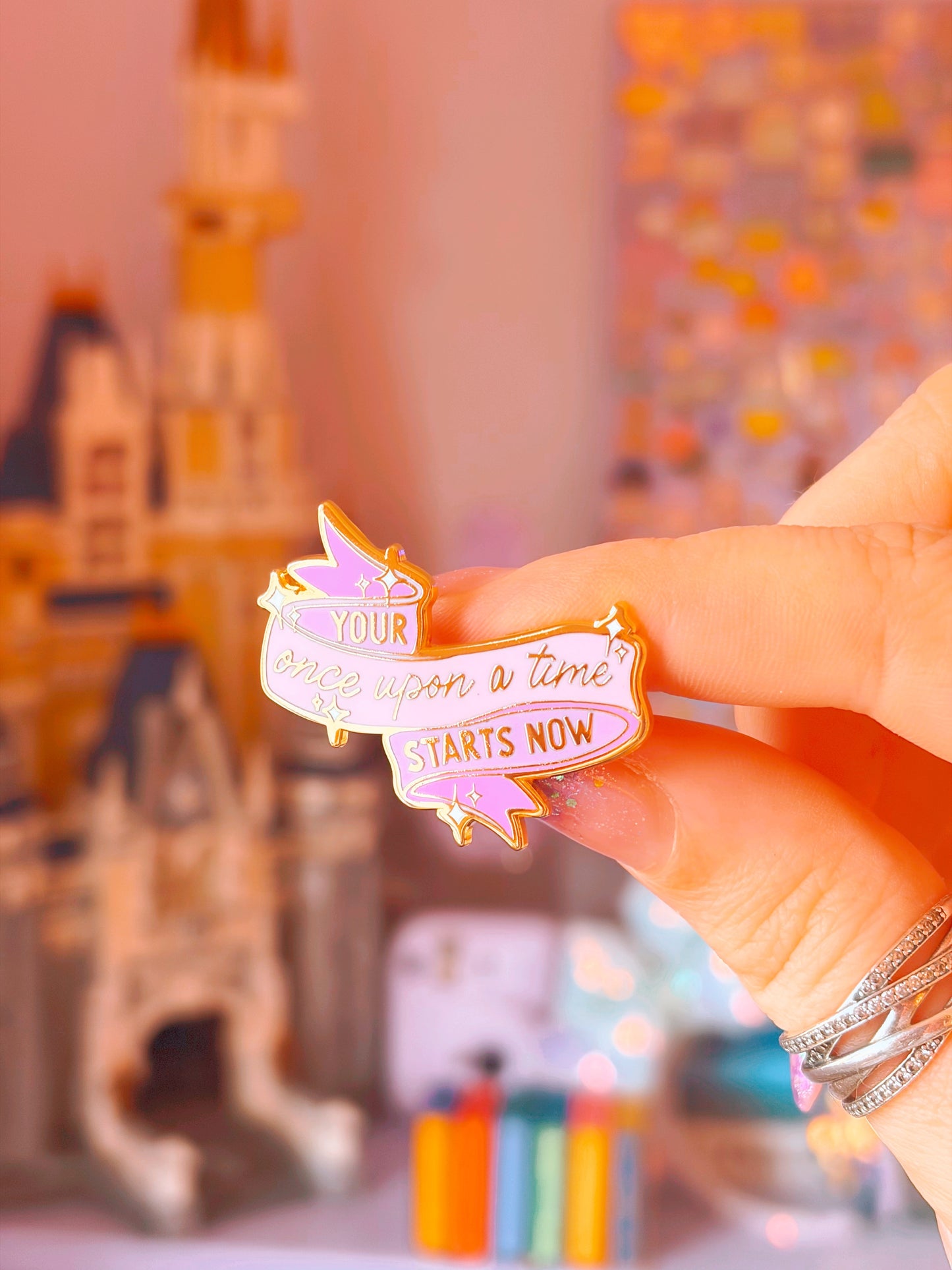 Your Once Upon A Time Starts Now Gold Enamel Pin