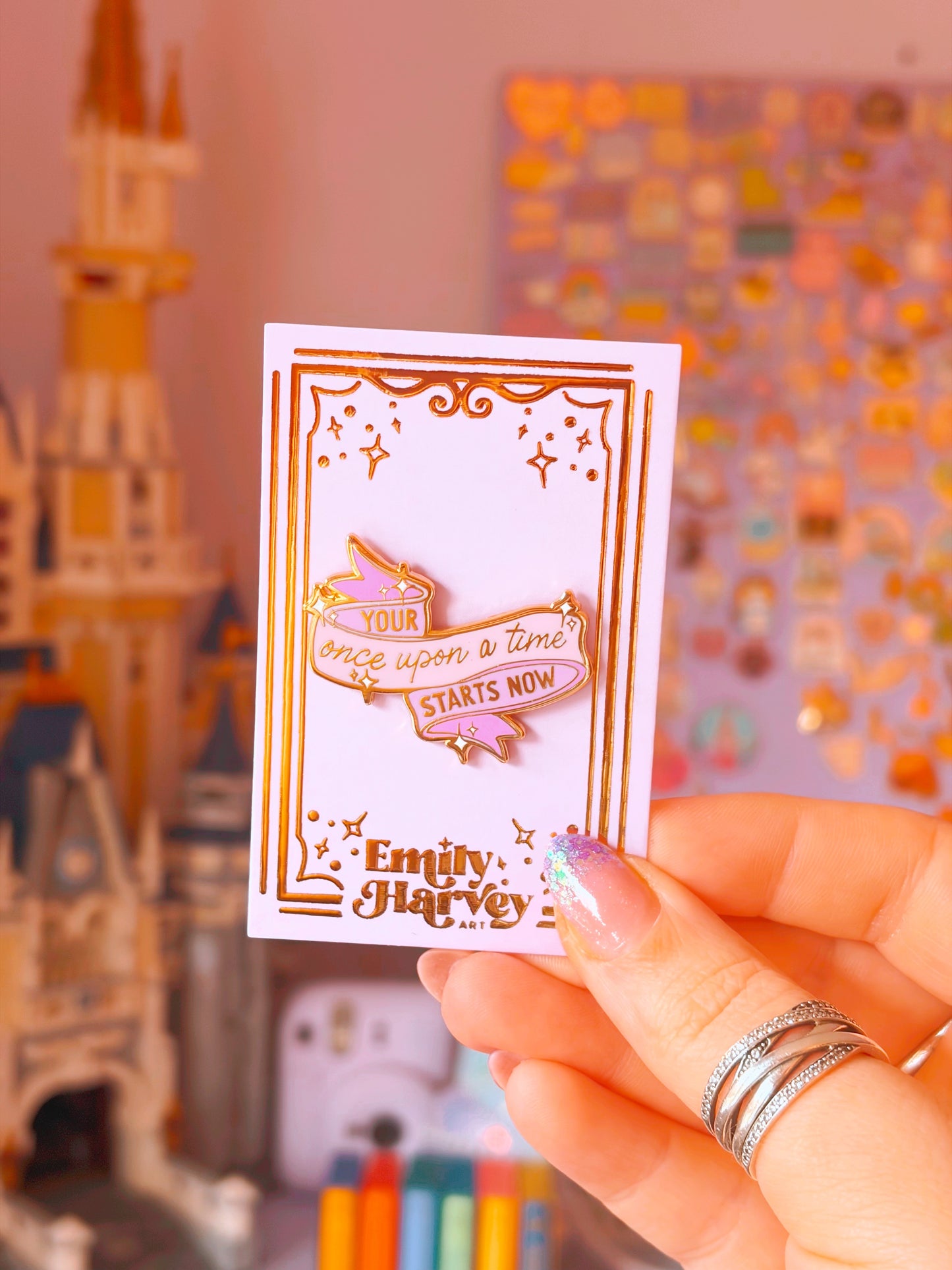 Your Once Upon A Time Starts Now Gold Enamel Pin