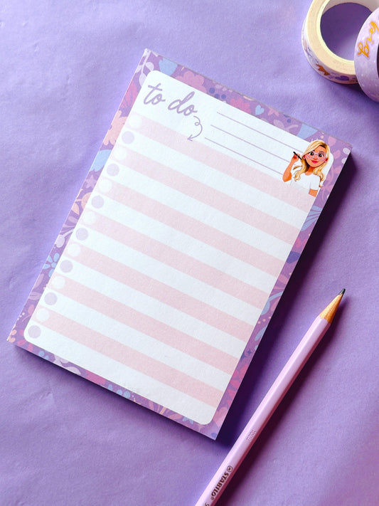 To Do A6 Lilac Notepad - Emily Harvey Art