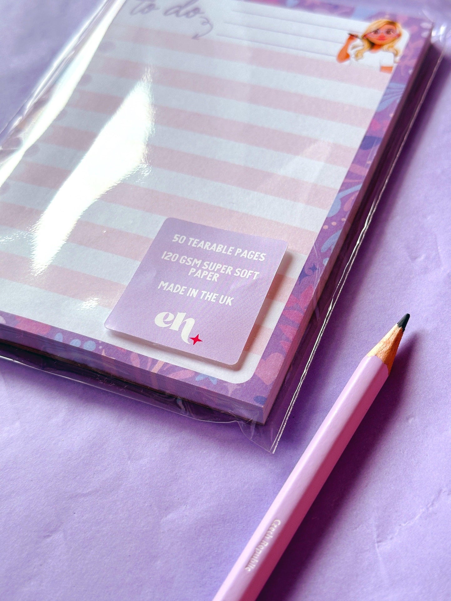 To Do A6 Lilac Notepad - Emily Harvey Art