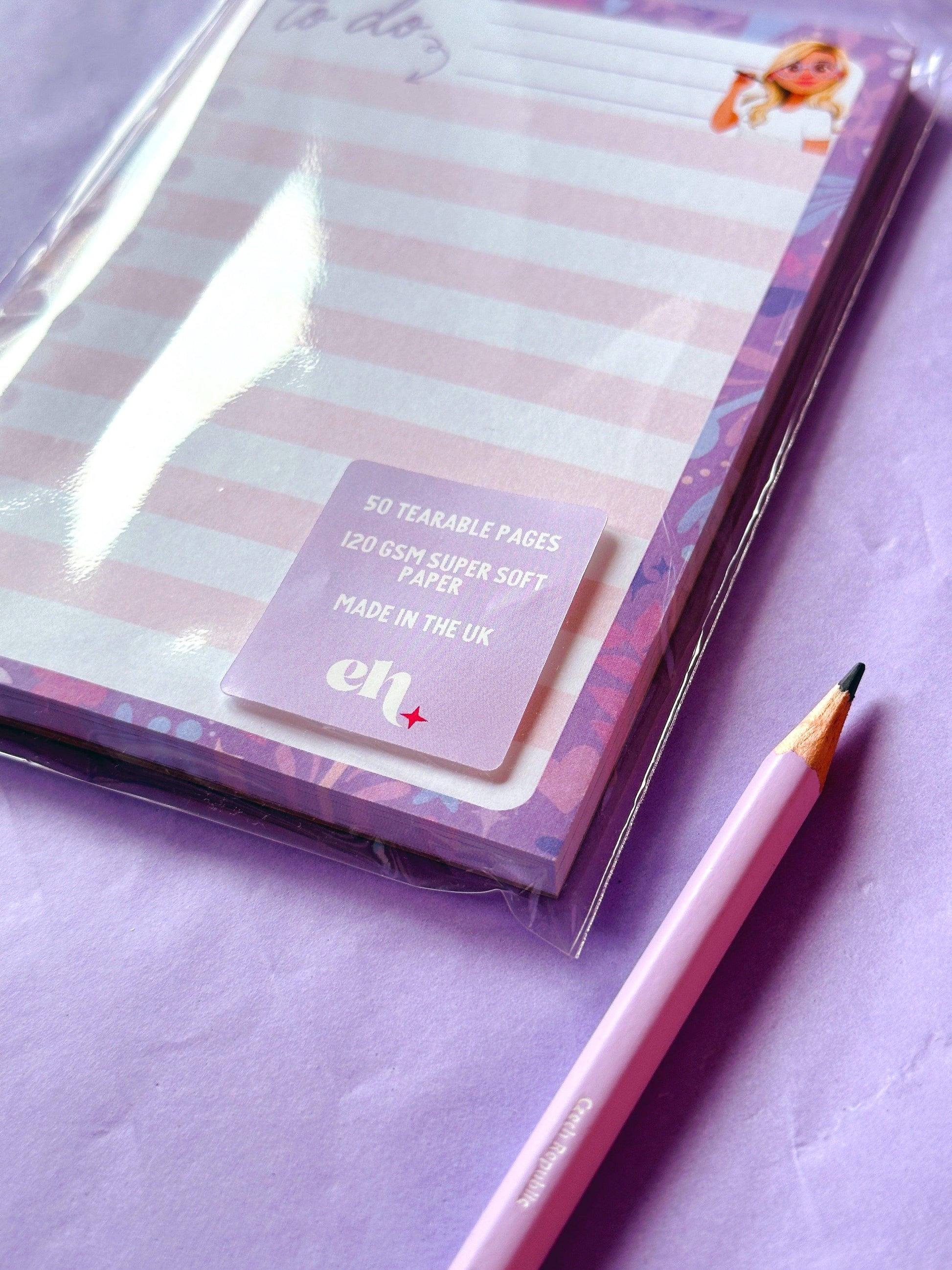 To Do A6 Lilac Notepad - Emily Harvey Art