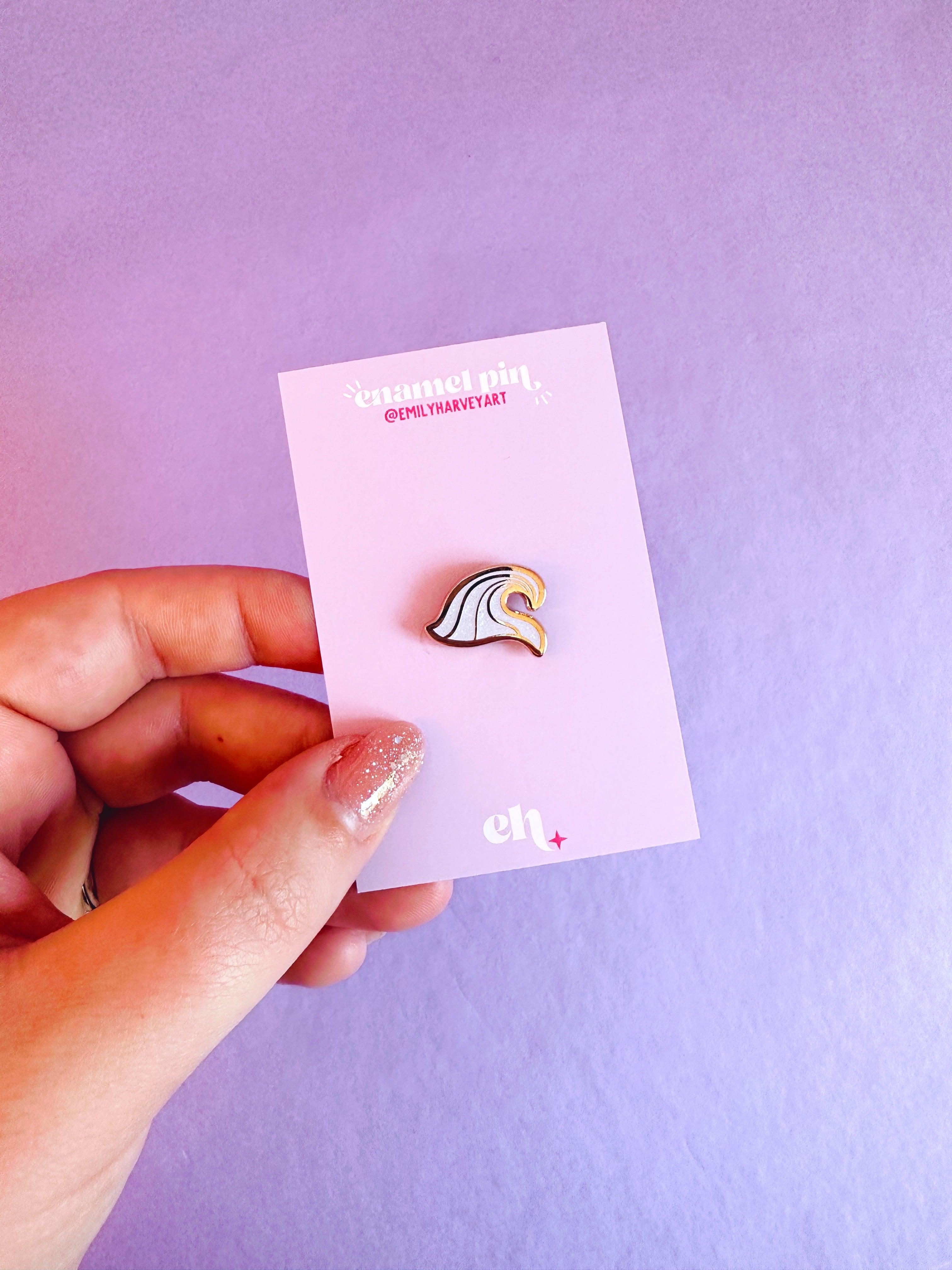 Wave Mini Enamel Pin | Emily Harvey Art