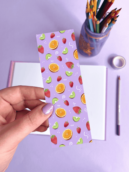 Yummy Fruits Illustrated Velvet Bookmark - Emily Harvey Art