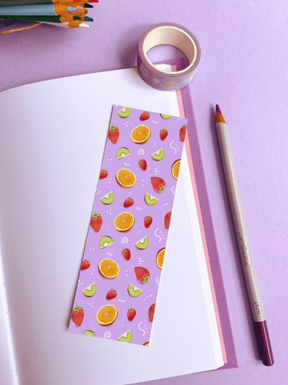 Yummy Fruits Illustrated Velvet Bookmark - Emily Harvey Art