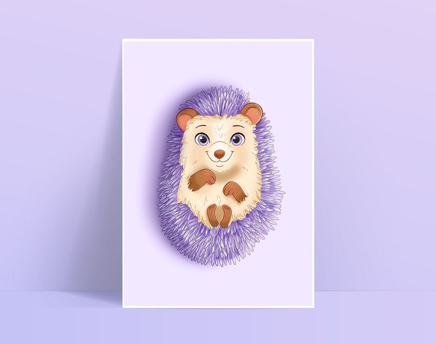 Cute Hedgehog A5 Art Print