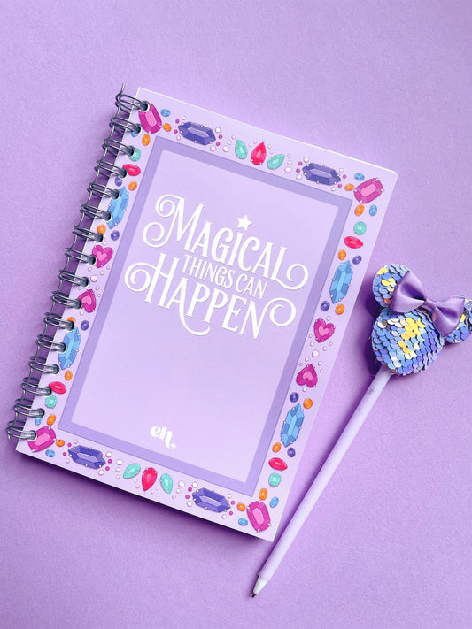 Magical Things Can Happen Spiral Lined Notebook - Emily Harvey Art